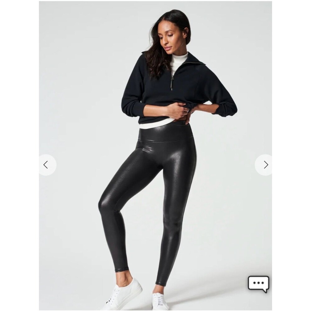 SPANX High-Rise Faux Leather Black Leggings